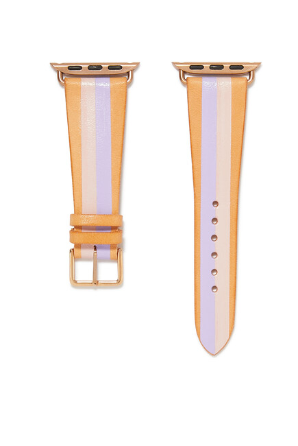 Venus Leather and Stainless Steel Apple Watch Strap